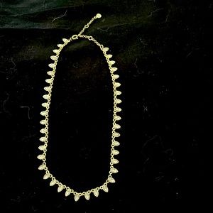 Loft choker necklace, 18” with small clear stones.